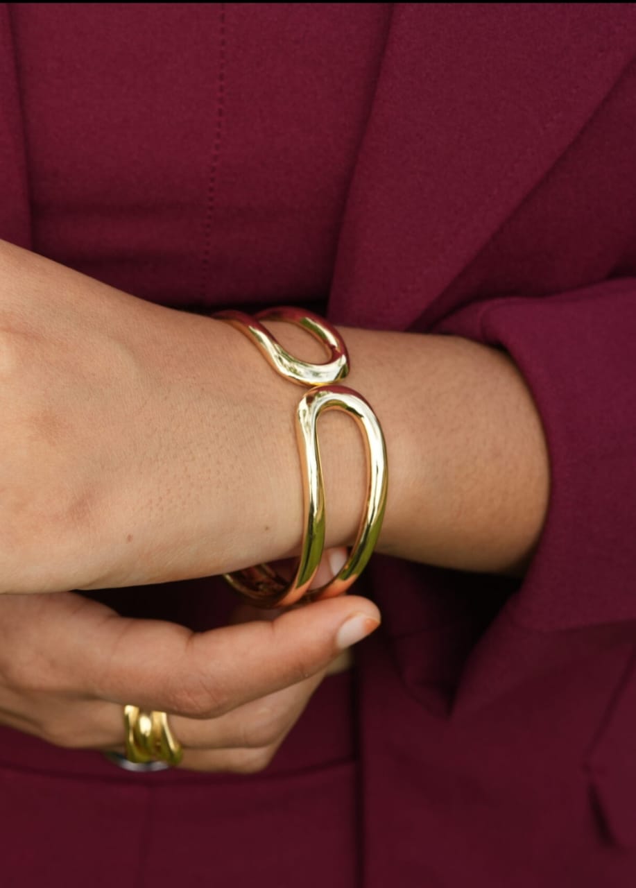Gold Flow Cuff Bracelet
