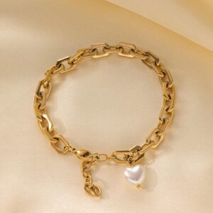 Pearl Heart Bracelet