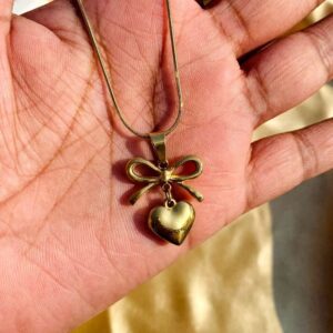 Golden Knot Heart Necklace