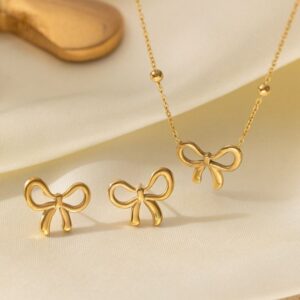 Golden Bow Charm Set